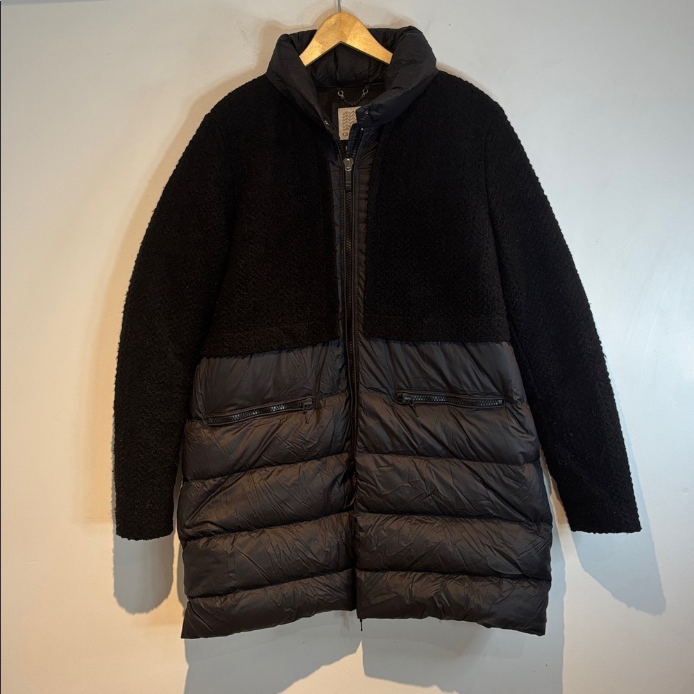 GEOX Women's black wool blend/puffer Jacket size US16 - Picture 13 of 15